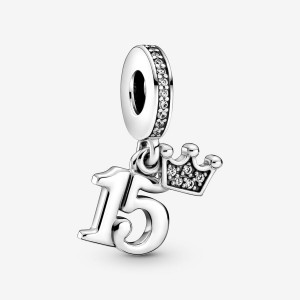Pandora 15th Birthday Dangle Charms Sterling silver | 29760-DKYQ