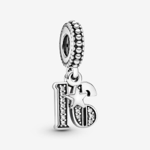 Pandora 16th Celebration Dangle Charms Sterling silver | 54930-QHJG