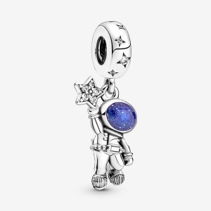 Pandora Astronaut In The Galaxy Dangle Charms Sterling silver | 37150-ZIYP