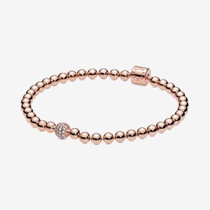 Pandora Beads & Pave Chain Bracelets Sterling silver | 75609-SBIC