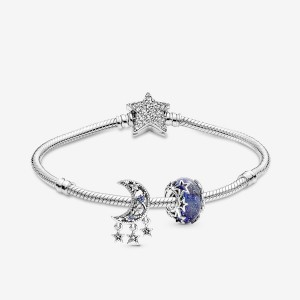 Pandora Celestial Bleu Charm Holders Multicolor | 30589-CRQB