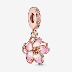 Pandora Cherry Blossom Dangle Charms Rose gold plated | 83109-DORG