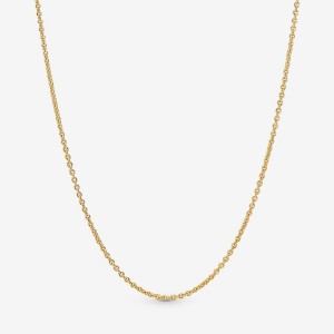 Pandora Classic Cable Chain Necklaces Gold plated | 56479-QOPM
