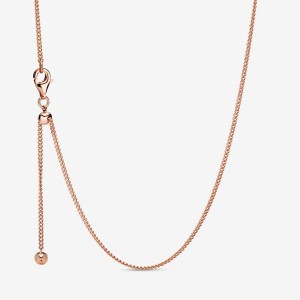 Pandora Curb Charm Holders Rose gold plated | 23685-TDVG