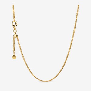 Pandora Curb Charm Pendants Gold plated | 02495-ANCF