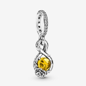 Pandora Disney Belle Infinity & Flower Pendants Sterling silver | 82413-UAXB