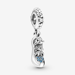 Pandora Disney Cinderella Glass Slipper & Mice Dangle Charms Sterling silver | 80943-IQNX