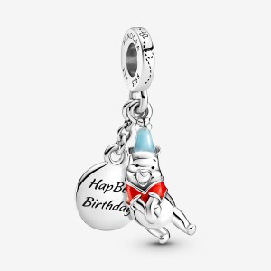 Pandora Disney Winnie the Pooh Birthday Dangle Charms Sterling silver | 83612-UBZC
