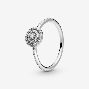 Pandora Elegant Sparkle Statement Rings Sterling silver | 92056-DREB