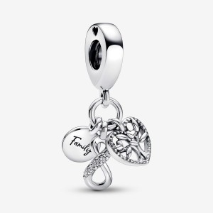 Pandora Family Infinity Triple Dangle Charms Sterling silver | 25986-UKAS