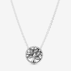 Pandora Family Tree Pendant Necklaces Sterling silver | 69352-ZDBT