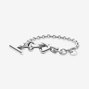 Pandora Knotted Non-charm Bracelets Sterling silver | 49376-LWUI