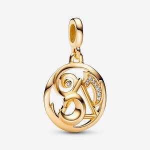 Pandora ME The Elements Medallion Pendants Gold plated | 63975-GCLU