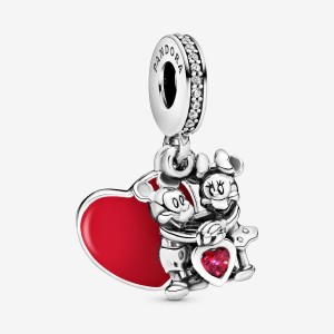 Pandora Minnie & Mickey With Love Dangle Charms Sterling silver | 05672-IXMS