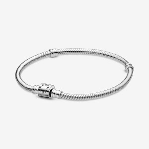 Pandora Moments Barrel Clasp Snake Charm Holders Rose gold plated | 13704-PXUH