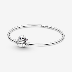 Pandora Moments Disney Stitch Biting Clasp Charm Bracelets Sterling silver | 46915-ZTAS