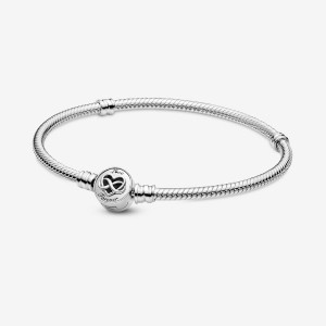 Pandora Moments Infinity Clasp Snake Charm Holders Sterling silver | 65738-PEQF