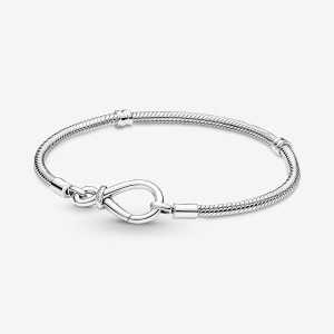 Pandora Moments Infinity Knot Snake Charm Bracelets Sterling silver | 91805-FRLW