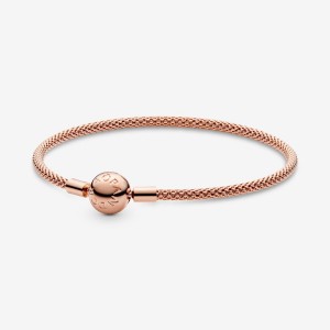 Pandora Moments Mesh Charm Holders Rose gold plated | 52639-SBOH