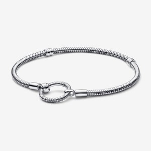 Pandora Moments O Closure Snake Charm Bracelets Sterling silver | 21975-ULTA