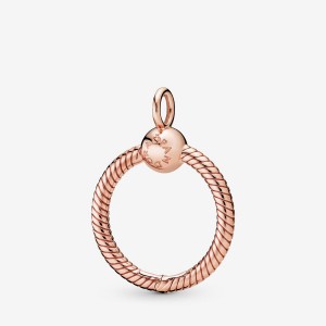 Pandora Moments Small O Charm Holders Rose gold plated | 62809-QMCU