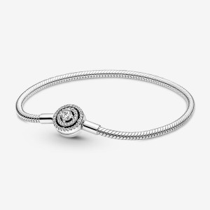 Pandora Moments Snake Chain Necklaces Rose gold plated | 73615-WVAO
