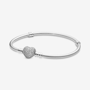 Pandora Pave with Cubic Zirconia Charm Holders Sterling silver | 29650-GTFX