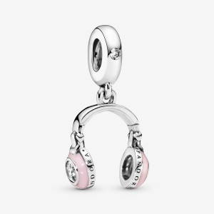 Pandora Pink Headphones Dangle Charms Sterling silver | 75916-BEQX