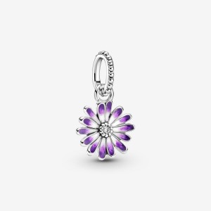 Pandora Purple Daisy Dangle Charms Sterling silver | 01975-JOSA