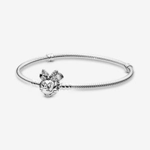 Pandora Shimmering Minnie Portrait Charm Holders Sterling silver | 65192-FVLY