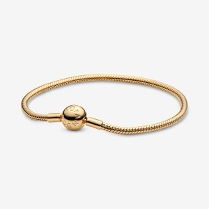 Pandora Smooth 18k Charm Bracelets Gold plated | 05382-ZMJQ
