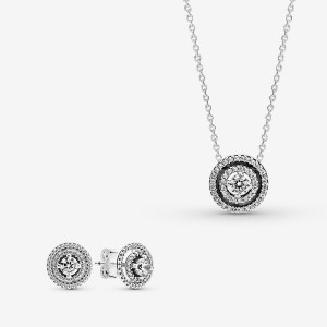 Pandora Something New Necklace & Earring Sets Sterling silver | 81456-WHCX
