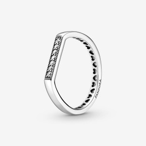 Pandora Sparkling Bar Stacking Stackable Rings Sterling silver | 15039-HDBF