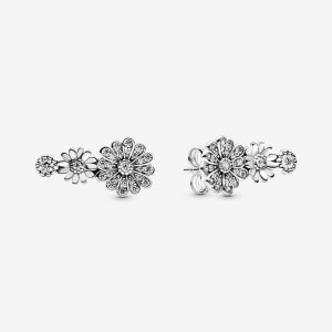 Pandora Sparkling Daisy Flower Trio Stud Earrings Sterling silver | 18569-QOPB