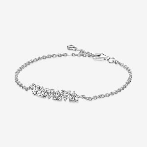 Pandora Sparkling Endless Hearts Non-charm Bracelets Sterling silver | 95620-PLIX