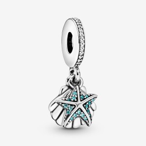 Pandora Starfish Sea Shell Dangle Charms Sterling silver | 89746-OCSD