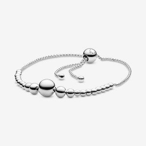 Pandora String of Beads Slider Chain Bracelets Sterling silver | 73452-IPQK