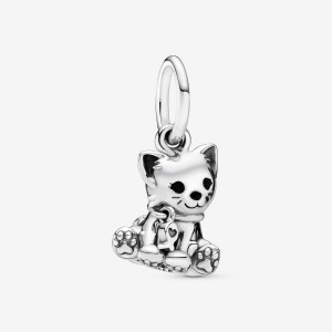 Pandora Sweet Cat Dangle Charms Sterling silver | 84621-MAHX