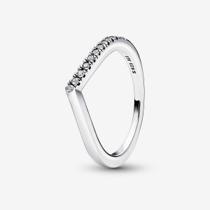 Pandora Timeless Wish Half Sparkling Stackable Rings Sterling silver | 97015-IYTN