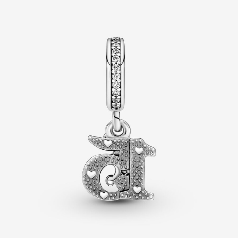 Pandora 15th Birthday Dangle Charms Sterling silver | 29760-DKYQ