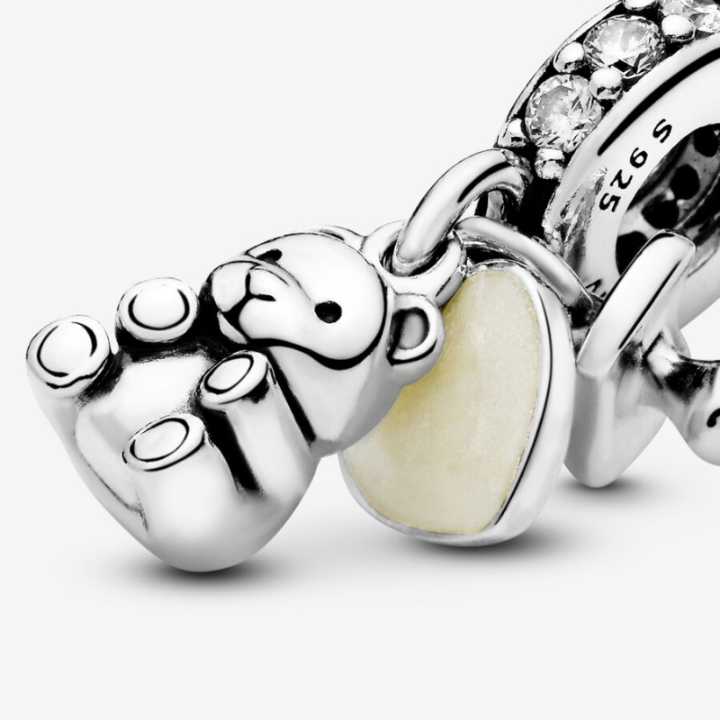 Pandora Baby Teddy Bear Dangle Charms Sterling silver | 56902-USBZ