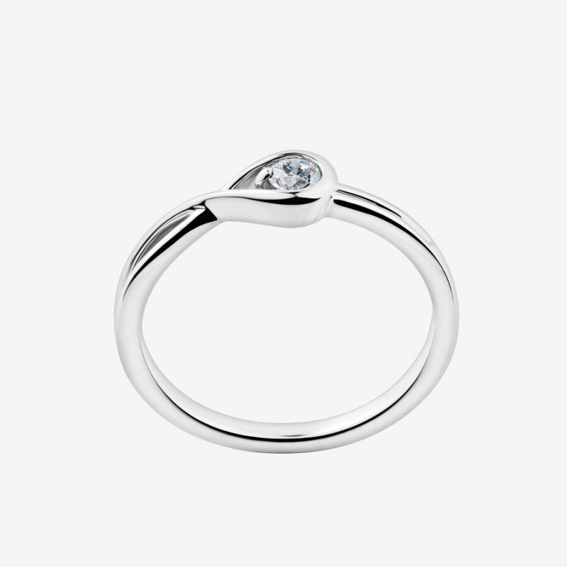 Pandora Brilliance 0.15 ct tw Lab-Created Diamond Rings Sterling silver | 07591-QZPY