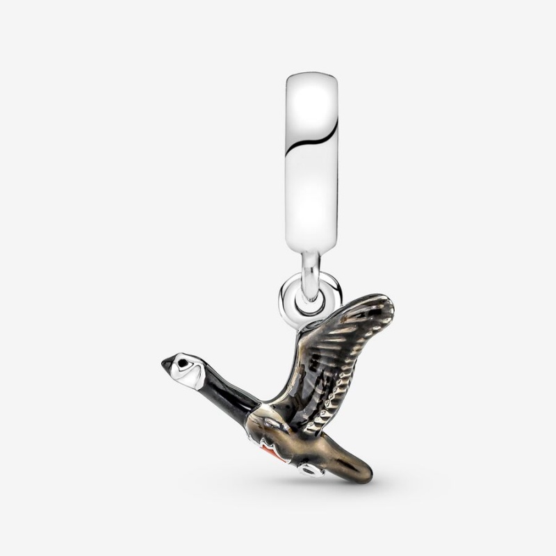 Pandora Canadian Goose & Maple Leaf Dangle Charms Sterling silver | 80976-JVAW