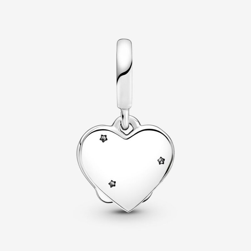 Pandora Cats & Hearts Dangle Charms Sterling silver | 14236-CZQX