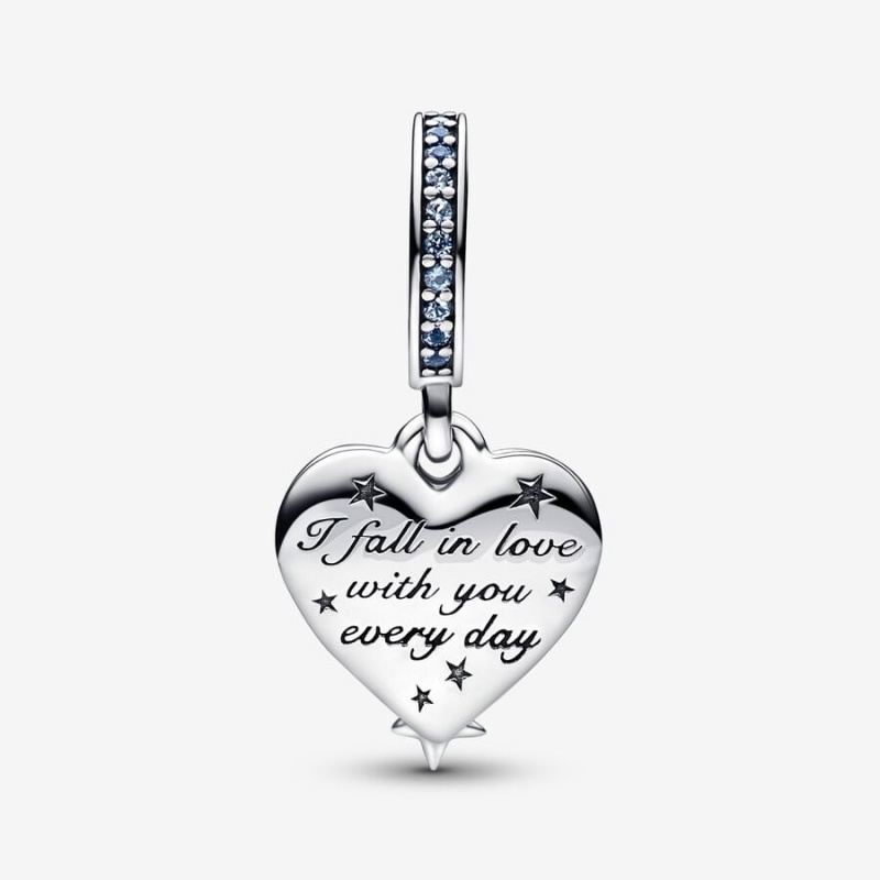 Pandora Celestial Shooting Star Double Dangle Charms Sterling silver | 86209-UHPV