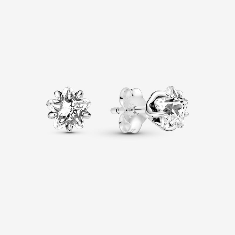 Pandora Celestial Sparkling Star Stud Earrings Sterling silver | 09713-BOFM