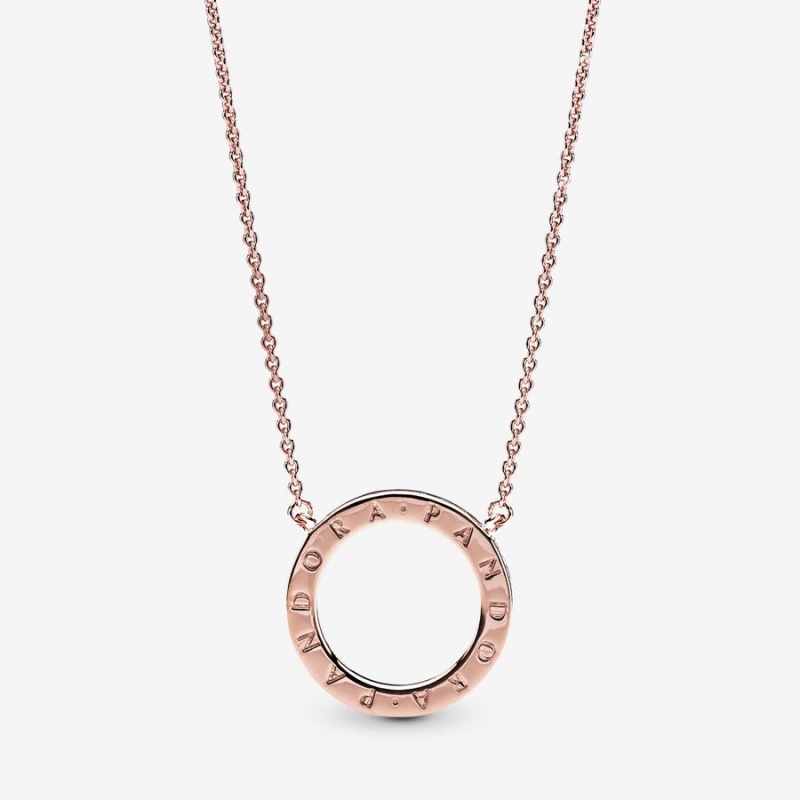 Pandora Circle of Sparkle Chain Necklaces Rose gold plated | 75192-VMBY