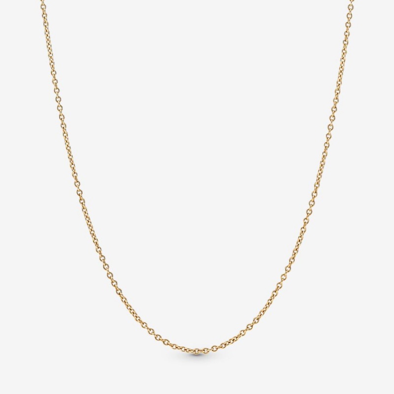 Pandora Classic Anchor Chain Necklaces Gold | 74081-PQZH