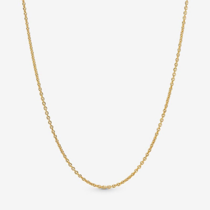 Pandora Classic Cable Chain Necklaces Gold plated | 56479-QOPM