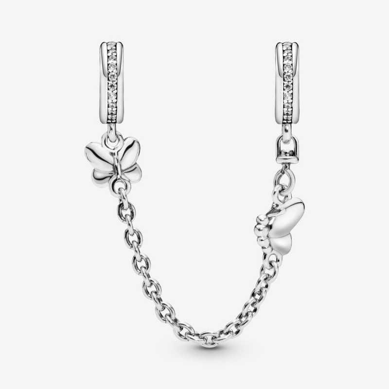 Pandora Decorative Butterflies Safety Chains Sterling silver | 91786-YHBP